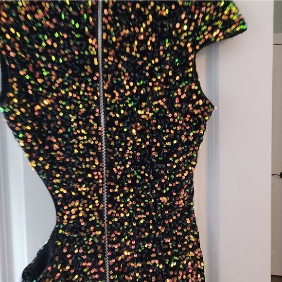 Sequin Bae Bodycon Cut Out Waist Formal Cocktail Dress - Picture 11 of 13
